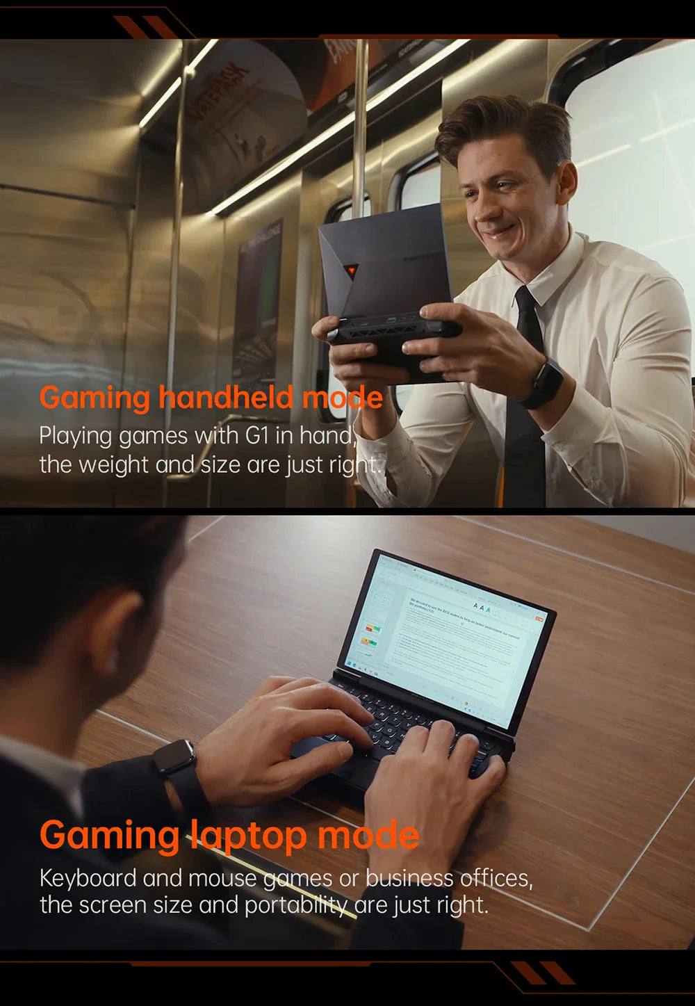 OneXPlayer G1 Gaming Laptop AMD Ryzen AI 9 HX 370 & Intel Core Ultra 7 255H Portable 8.8 Inch 144Hz Dual-Mode Keyboard Computer