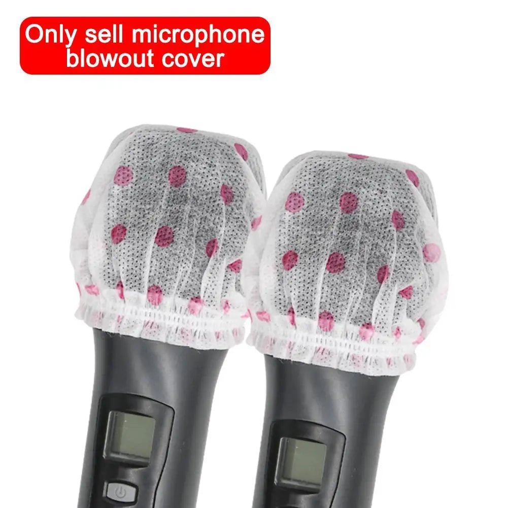 Microphone Hygiene Cover Odor Removal Disposable Disposable Non-woven Windscreen Protective Mic Pad for KTV Karaoke Supplies