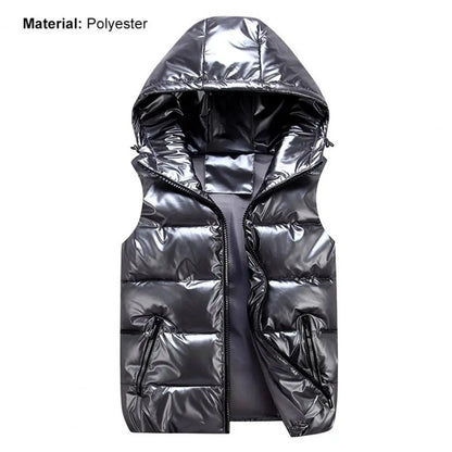 Women Winter Vest Warm Bright Color Pockets Cotton Padded Vest Inner Layer Quilted Women Bright Color Vest Streetwear