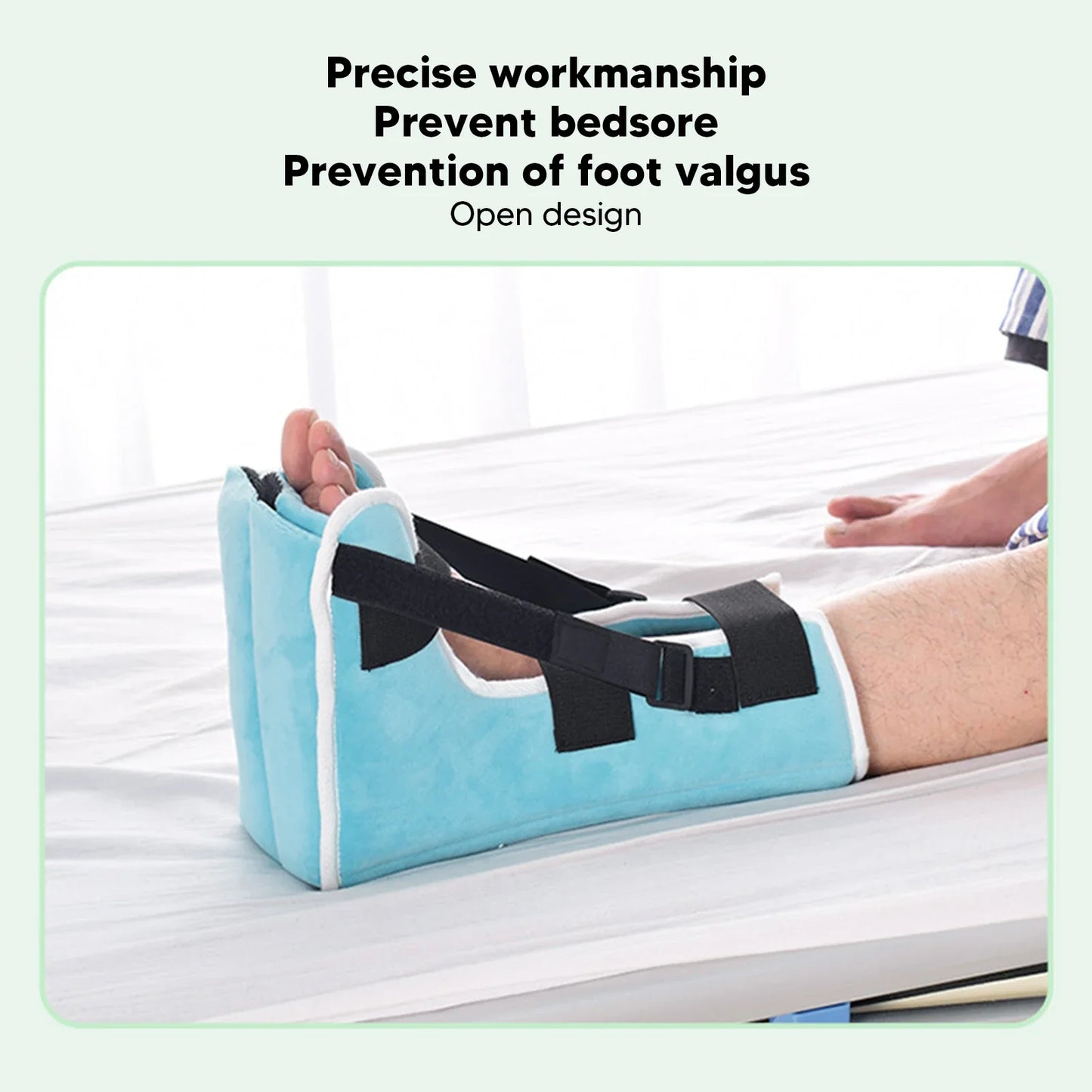 Protège-talon respirant pour les pieds tombants, oreiller de talon de botte unique, pression de Charleroi, doux, réglable, prévention des escarres, 03/Care