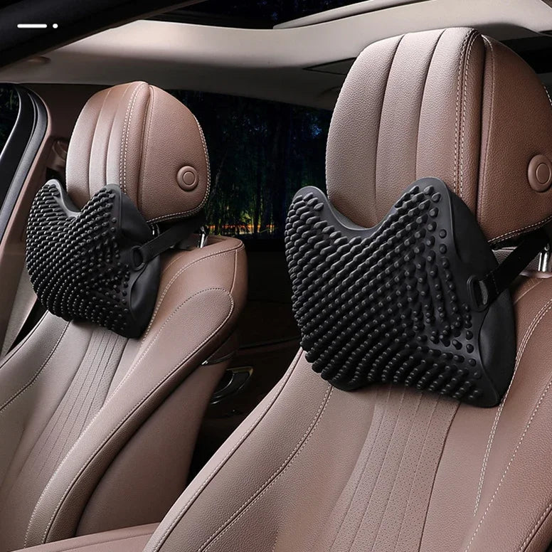3-piece set of car cushions, car pillows, silicone car cushions, pressure reducing and comfortable neck protection headrests
