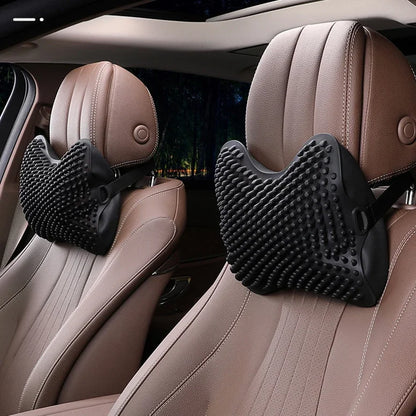 3-piece set of car cushions, car pillows, silicone car cushions, pressure reducing and comfortable neck protection headrests