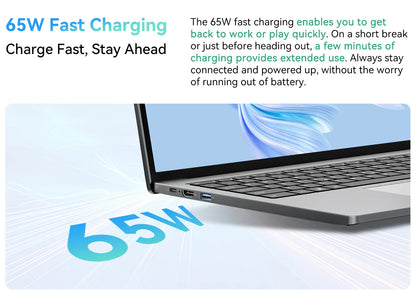 Blackview AceBook 12 Ordinateur portable Win 11 16'' FHD IPS, Notebook Intel I5-1030NG7, 16 Go RAM 512 Go SSD, Bouton d'alimentation 2-en-1 avec empreinte digitale
