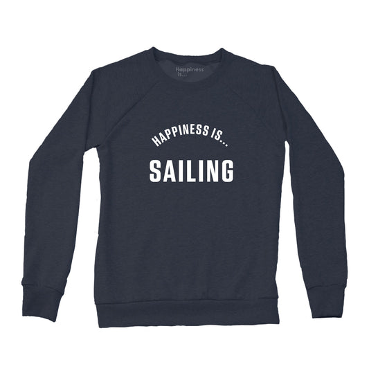 Sweat-shirt d'équipage de voile femme, Marine véritable