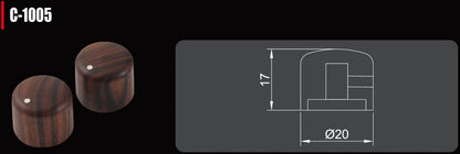 Bouton de potentiomètre en palissandre/bouton de contrôle du Volume et de la tonalité, arbre intérieur en laiton pour accessoires de guitare électrique basse