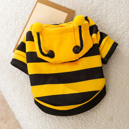 Cat costume, bee, Halloween costume, small pet clothing, fashion, adorable cat hoodies
