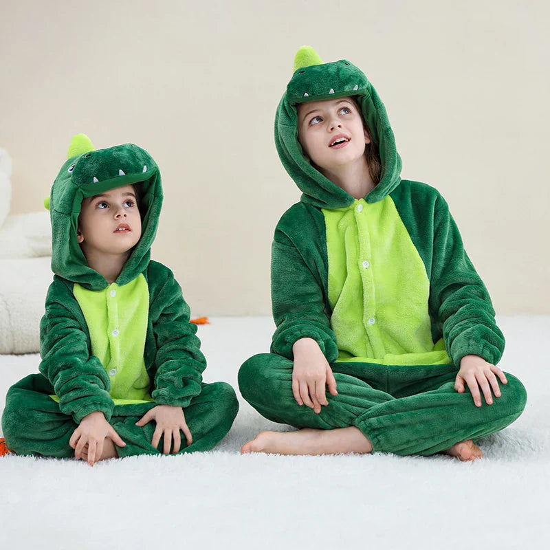 MICHLEY – Combinaison à capuche en flanelle motif Capybara pour enfant, pyjama, grenouillère, déguisement pour Halloween, pour garçon et fille
