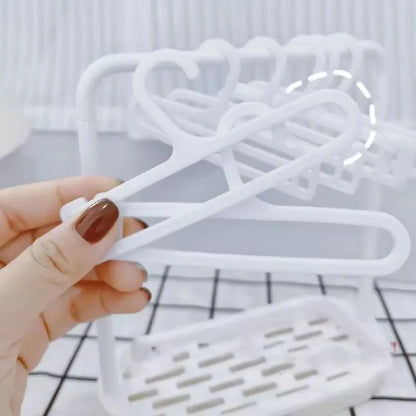 Plastic Doll Clothes Rack Miniature Dollhouse Furniture Toy Cosplay Closet Organizer for 15/20cm Cotton Doll Playing House Gift
