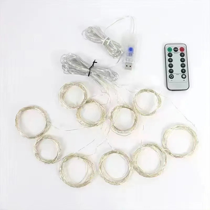 3/4/6m rideau LED chaîne lumières guirlande USB feston télécommande fée guirlande lumières décoration de noël pour chambre maison