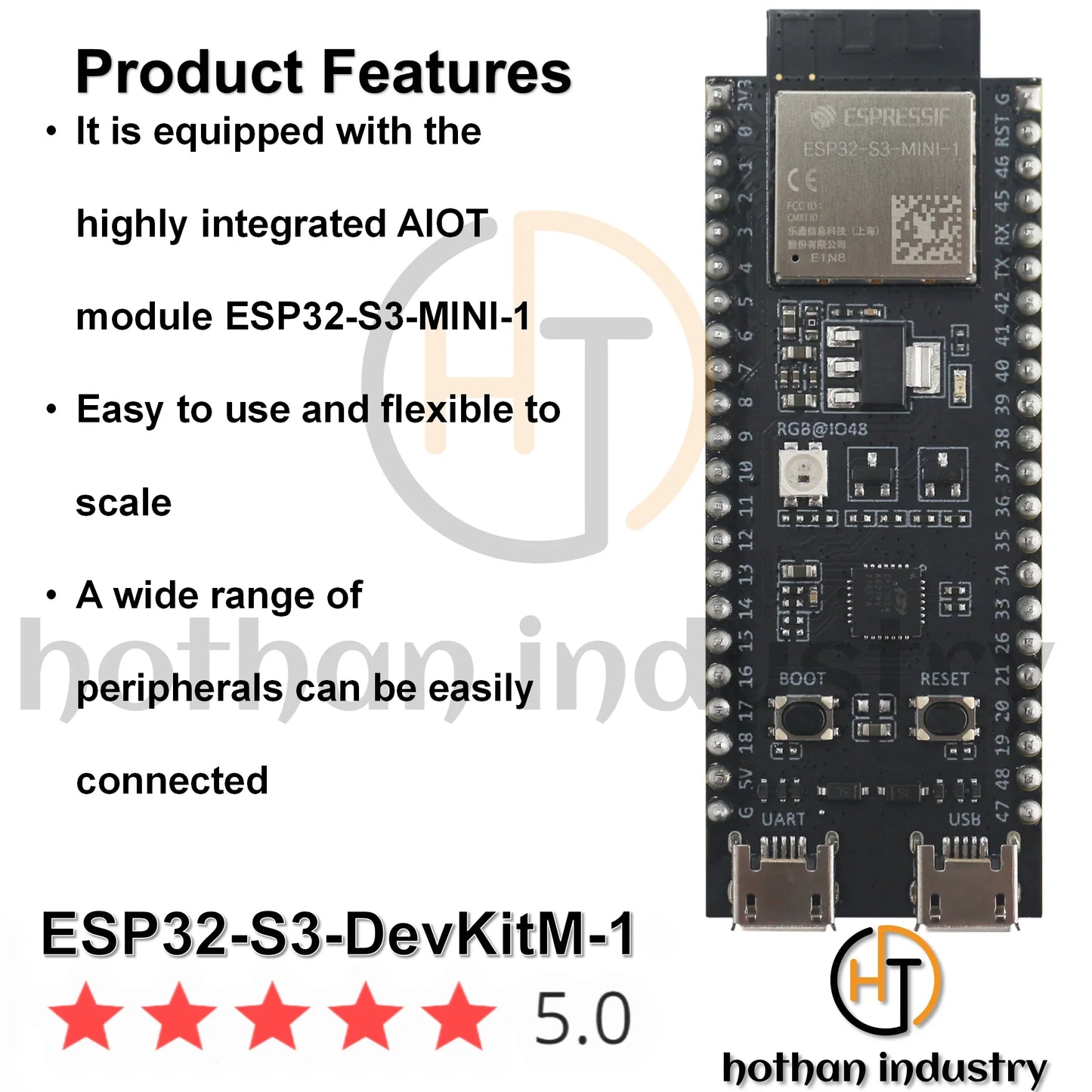 (1PC) 100% NOUVEAU ESP32-S3-BOX-3 ESP32-S3-BOX-3B AIOT Module de Kit de Développement d'Application 2.4 GHz Wi-Fi + Bluetooth 5