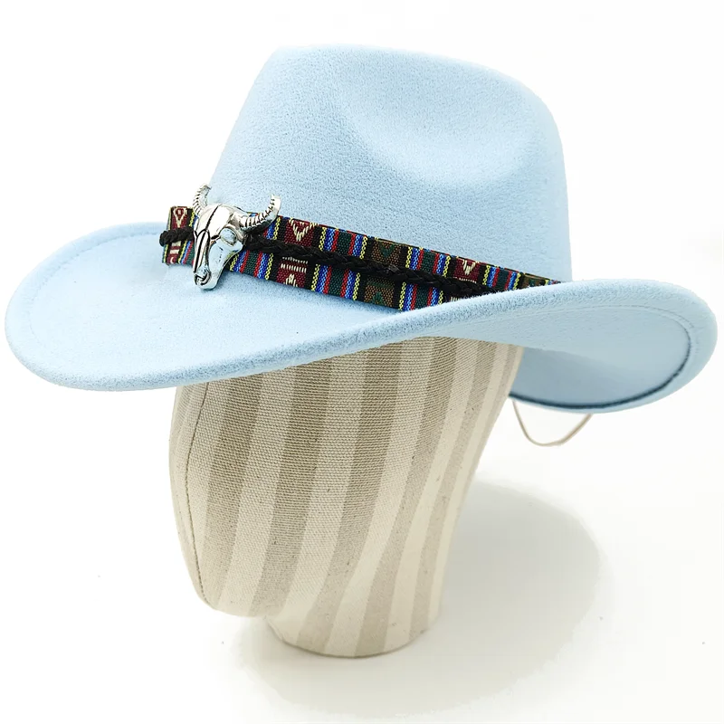 Chapeau de cowboy divers accessoires chapeau de cowboy monochrome en feutre chapeau d'extérieur homme et femme chapeau de cavalier chapeau femme