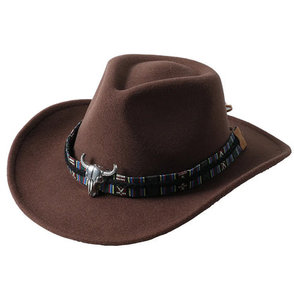Chapeau de cowboy divers accessoires chapeau de cowboy monochrome en feutre chapeau d'extérieur homme et femme chapeau de cavalier chapeau femme