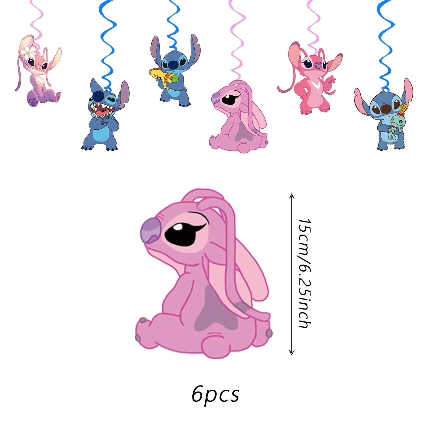 Stitch Party Supplies, Birthday Banner,  Hanging Swirls For Stitch Party Decorations，Stitch birthday party decorations
