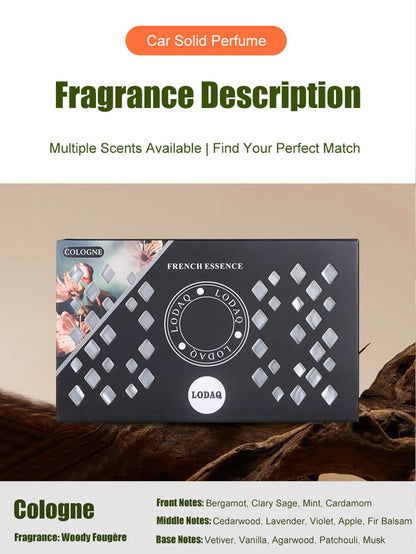 1pc Car Mounted Aromatherapy, Solid Car Perfume for Vehicle Use, Boxed Fresh Fragrance Balm to Eliminate Odors, Aromatic Ornamen