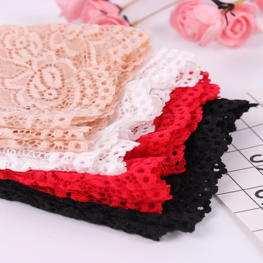 1 Pair Summer Autumn Sexy Lace Gloves Girls Women Sunscreen Short Gloves Fingerless Driving Gloves Half Finger Mittens Elastic