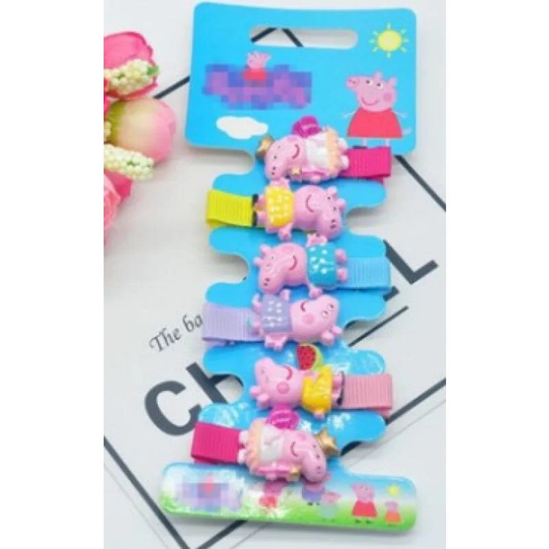 Épingles à cheveux Peppa Pig Corde à cheveux Enfants Kawaii Peppa Pig George Épingles à cheveux Corde à cheveux Pince Bb Filles Accessoires Peppa Pig Étudiants