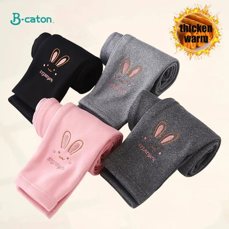 Automne hiver enfants fille Legging épaissir chaud enfants fille chaud en peluche Legging pantalon taille élastique Leggings enfants pantalons