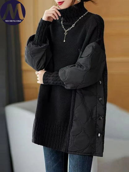 Ladies Sweater Autumn Winter New Casual Long Sleeve Turtleneck Knit Sweaters Tops Korean Fashion Loose Women's Sweater Pullovers