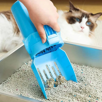Pelle à litière pour chat, cuillère à litière Portable pour chat avec poubelle intégrée, grande pelle à litière, système d'élimination des merdes de chat
