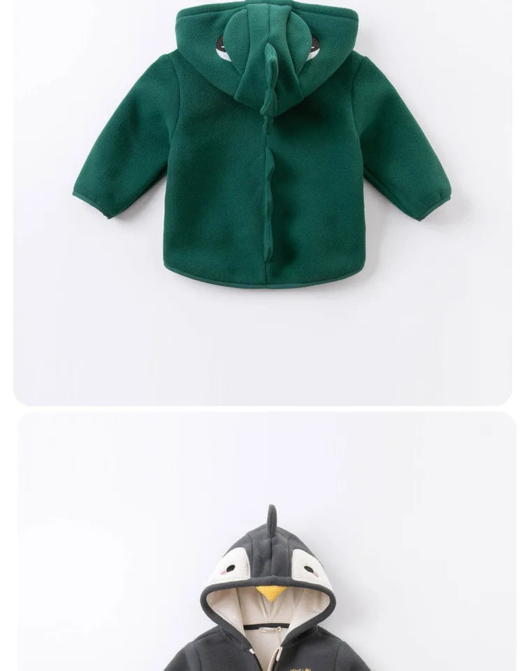 Dave Bella Cute Animal Shape Children Hoodie Cartoon Boys Girls Coat Autumn Warm Hooded Outerwear Toddler Girl Clothes DBX14462