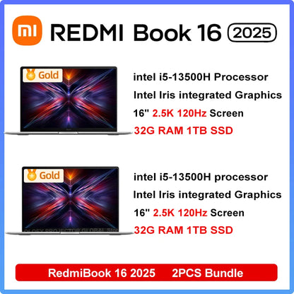 Original Xiaomi Redmi Book 16 2025 intel i5-13500H 32Go 1To Écran 16 pouces 2.5K 120Hz