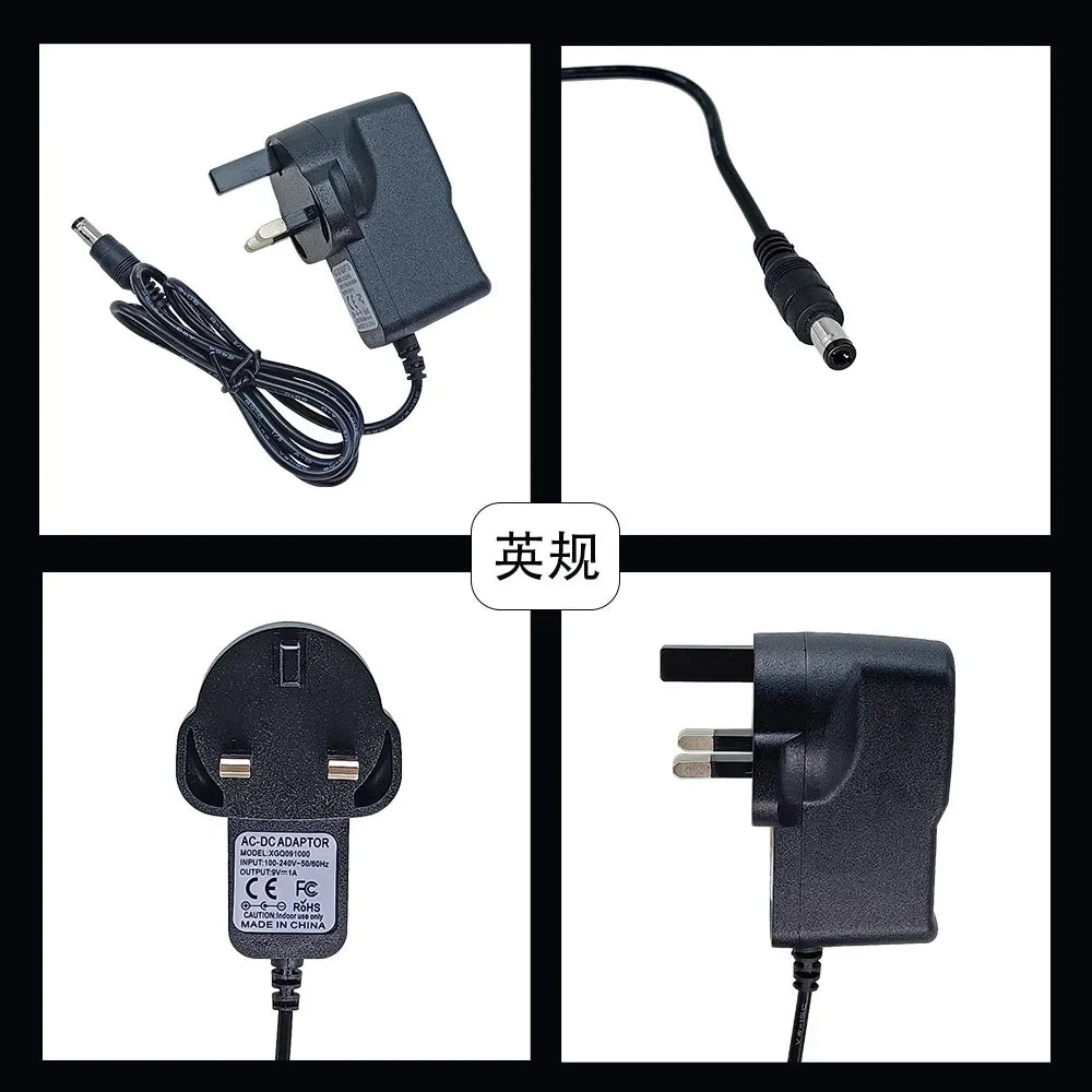 Adaptateur d'alimentation pour pédale de guitare, 9V DC 1A, anneau magnétique à faible bruit, prise US EU UK AU, 3 voies, 4 voies, 5 voies, 6 voies, 8 voies