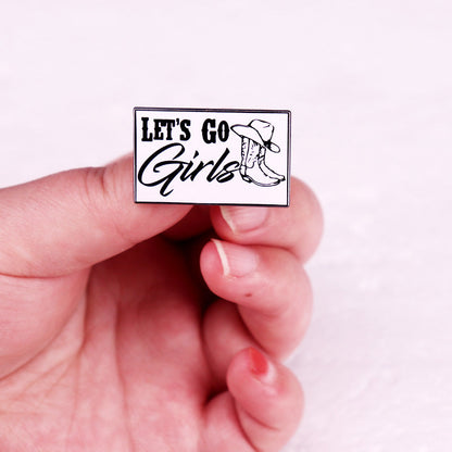 Let's Go-Broche en Émail pour Fille, Danemark ge Western Cowgirl, Bijoux, Décoration de ixd'Enterrement de Vie de Jeune Fille