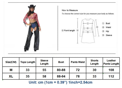 Costumes de Cowboy de ixd'Halloween pour Femme Adulte, Uniforme de Cosplay de Cowboy de l'Ouest, Gothique et Sexy, Costume de Carnaval Trempé, 6 Pièces/Ensemble