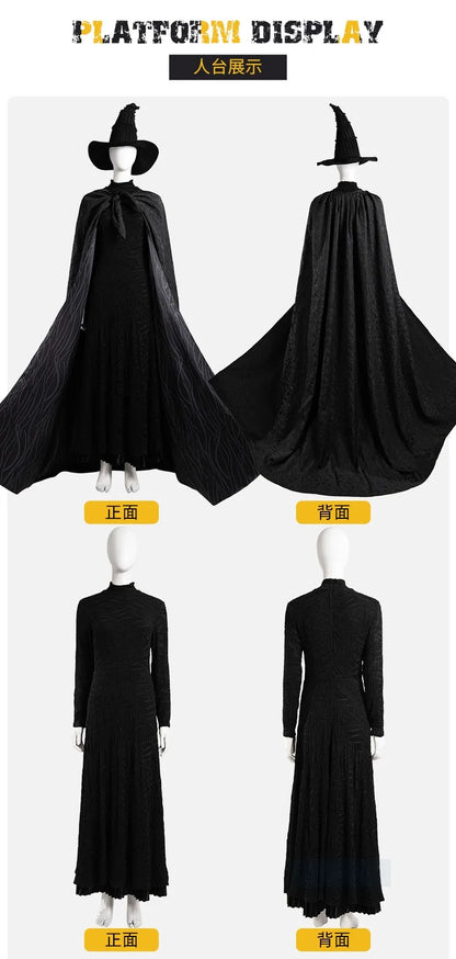 Elphaba Cosplay Costume, Halloween, Christmas, Role Playing, Comic, Customized, Mooyiyi, New 2025 big hat brim is gorgeous