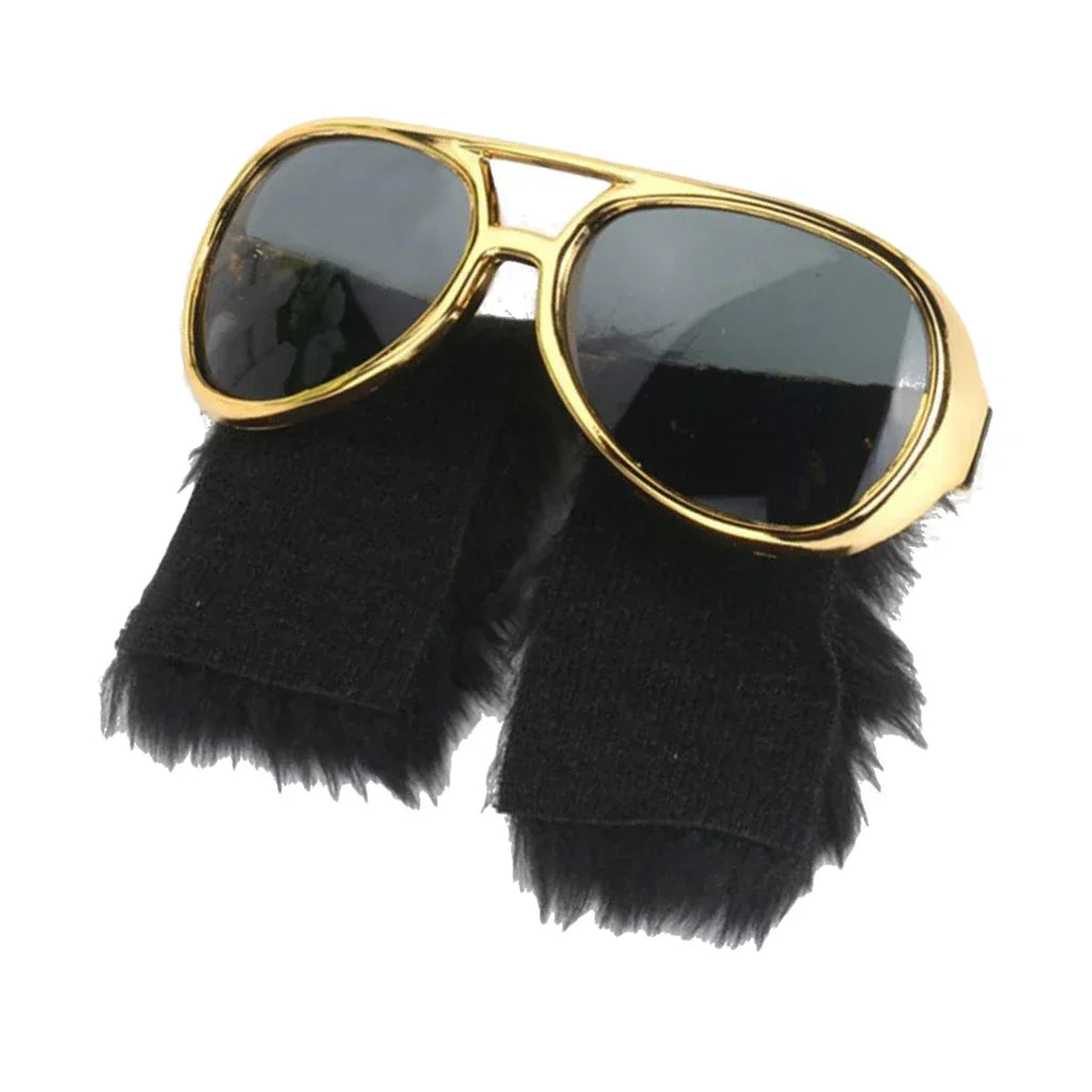 70s Disco Party Movie Role-playing Elvis Prom Funny Glasses Cosplay Presley Dress Up Rock Carnival Accessories