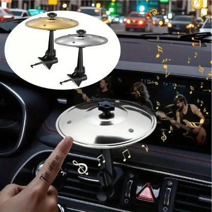 1PC voiture Crash cymbale évent Mini tambour voiture tir à la main cymbales voiture tambour cymbale évent Instrument de musique pour l'intérieur de la voiture