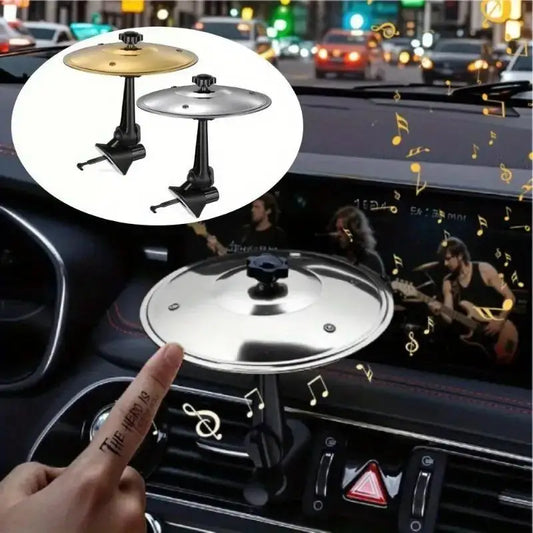 1PC voiture Crash cymbale évent Mini tambour voiture tir à la main cymbales voiture tambour cymbale évent Instrument de musique pour l'intérieur de la voiture