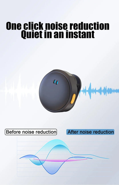 Microphone Lavalier 2.4GHz, sans fil, à aspiration magnétique, avec étui de chargement, pour enregistrement vidéo, Plug and Play
