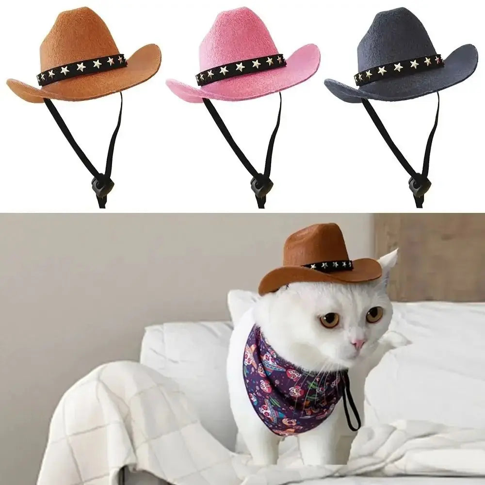 Cute hat、1pc Outdoor Adjustable Pet Dog Hat Summer Pet Accessories Dogs Cat Caps Photo Prop Dog Cat Cowboy Hats