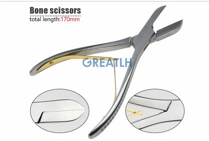Ciseaux orthopédiques coupe-os, ciseaux à os à articulations simples/doubles, Instruments de chirurgie orthopédique vétérinaire, 1 pièce pour animaux de compagnie