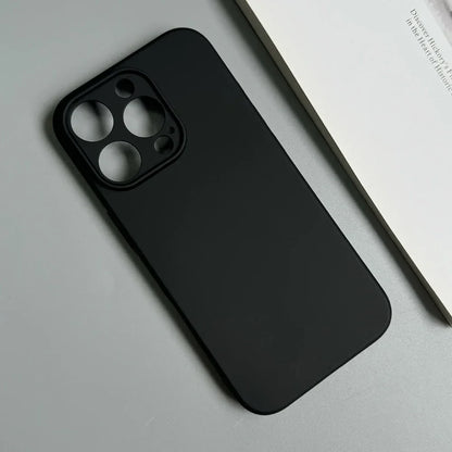 Coque de téléphone de luxe noire intégrale en silicone mat pour iPhone 17 Air 16 15 14 13 12 11 Pro Max 16 15 14 Plus, coque arrière souple en TPU