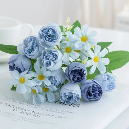 Fleurs de pivoine simulées, saint-valentin, mariage, fête des mères, Thanksgiving, décoration de jardin intérieure et extérieure de printemps