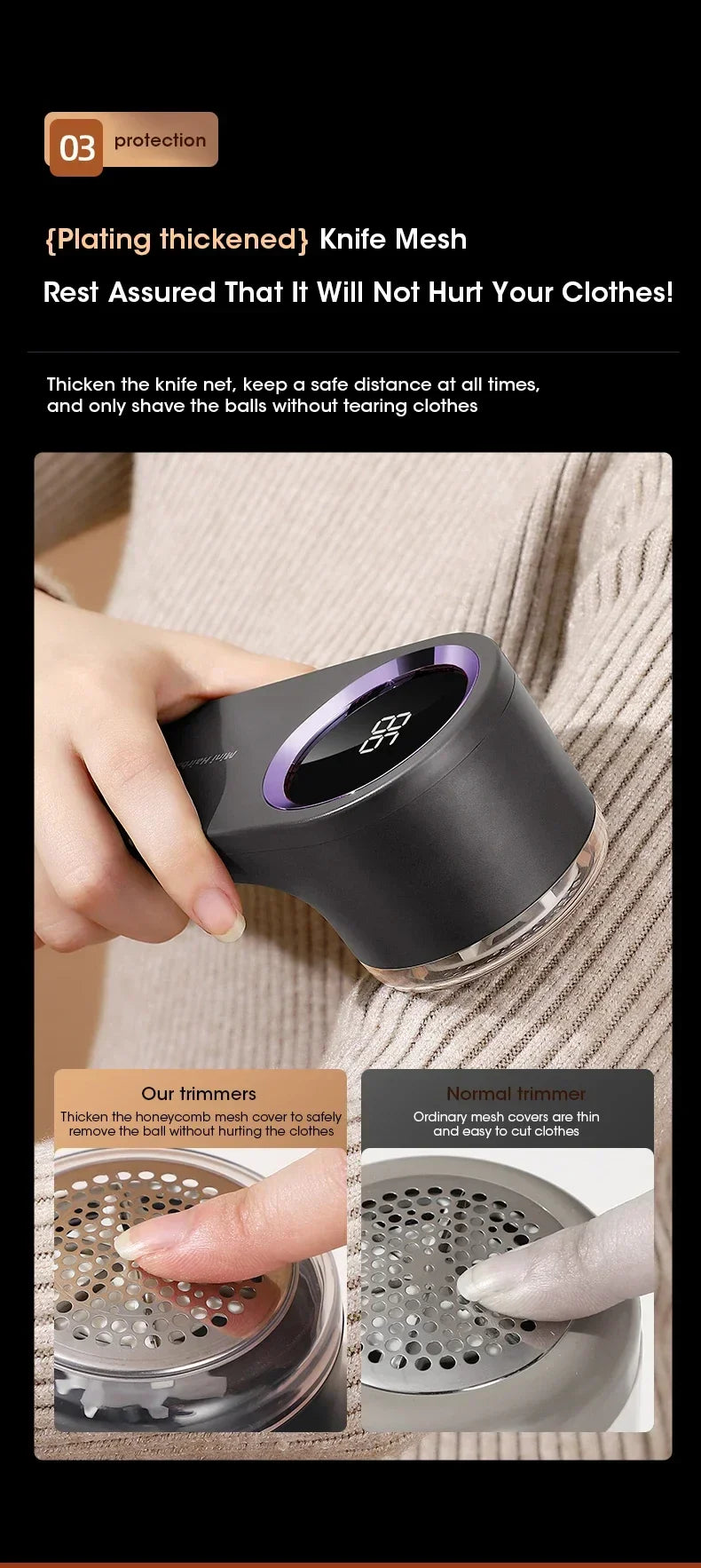 Dissolvant de peluches pour vêtements, dissolvant de peluches électrique numérique LED, Rechargeable par USB, rasoir en tissu Fuzz, pull, livraison directe