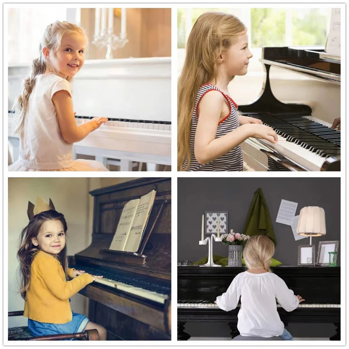 Autocollants pour clavier de piano, étiquettes pour 37 49 54 61 88, blanc et noir prédire, musique électronique
