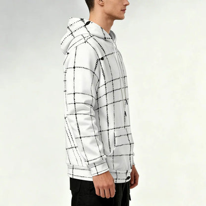Men's Autumn/Winter Plaid Print Sweatshirt - Versatile for Commuting, Friend Gatherings, and Casual Wear