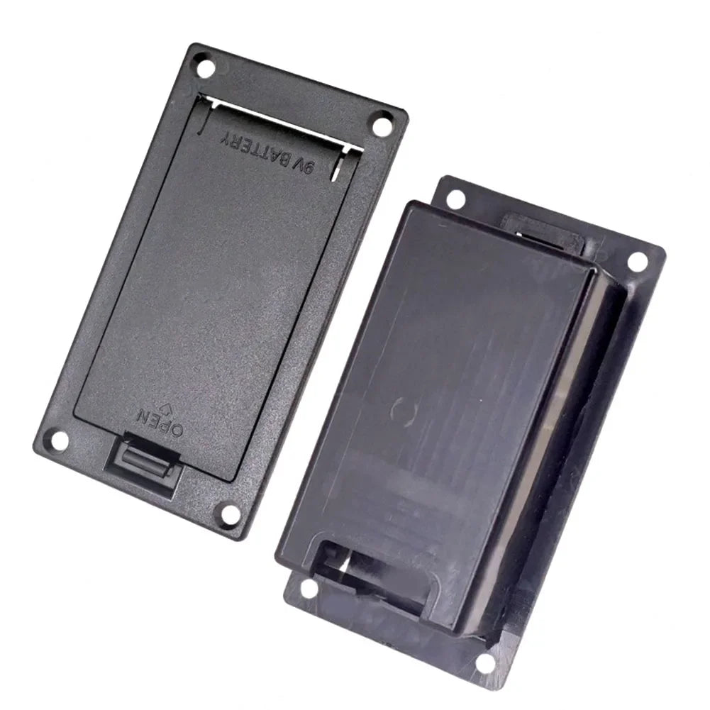 Boîte de batterie 9V pour guitare électrique basse et micro actif avec connecteur, boîte de support de batterie 72.5x38.3mm, partie musicale en plastique 1 pièce