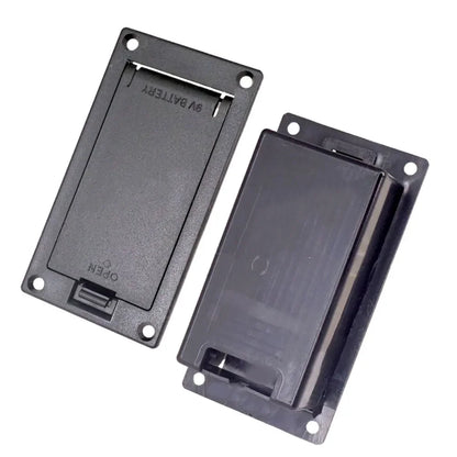 Boîte de batterie 9V pour guitare électrique basse et micro actif avec connecteur, boîte de support de batterie 72.5x38.3mm, partie musicale en plastique 1 pièce