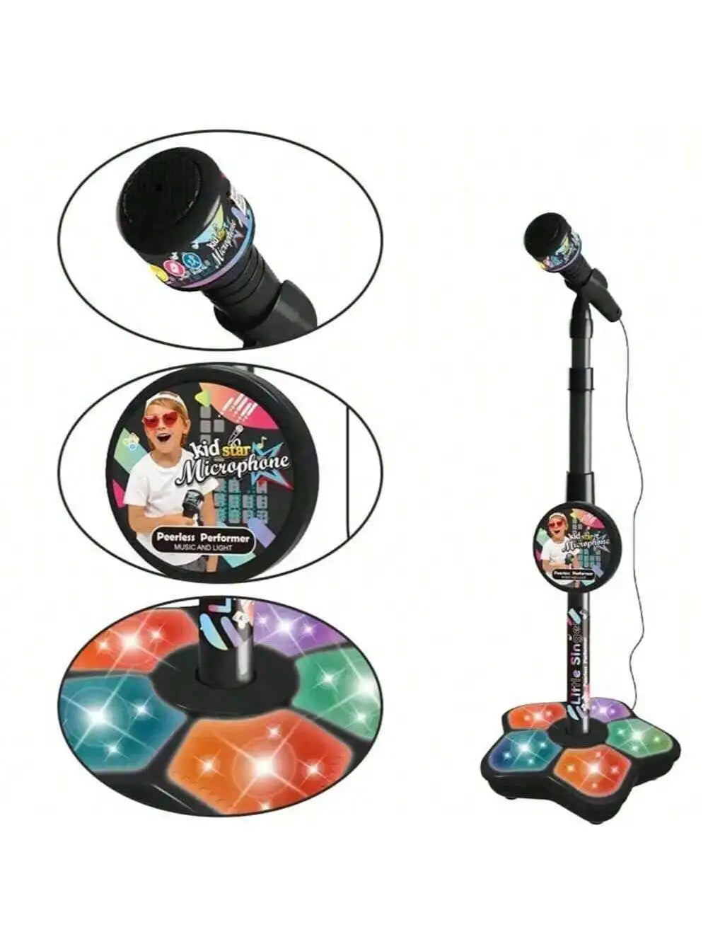 Studio-Level Wireless Karaoke Microphone for Kids - 108 RGB LED Voice-Activated Mic with 200+ Sound Effects & APP Contr