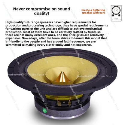 8 Inch HIFI Audiophile Full-range Speaker Home High-sensitivity Passive Audio Hi-fi