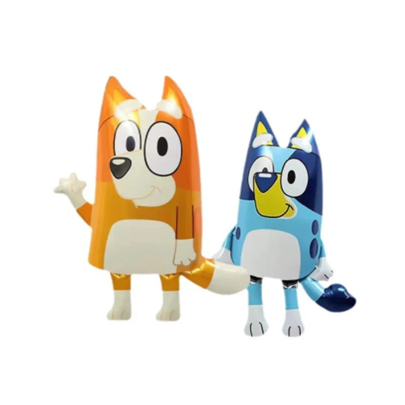 New Bluey Family Cartoon Aluminum Balloon Set Cute Bluey Bingo Balloon Birthday Gifts Party Supplies Decor Cosplay Props Toys