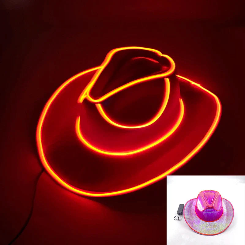 Chapeau de Cowboy nacré, Costume de danse, casquette de Cowgirl scintillante, pour boîte de nuit néon, nouvel arrivage
