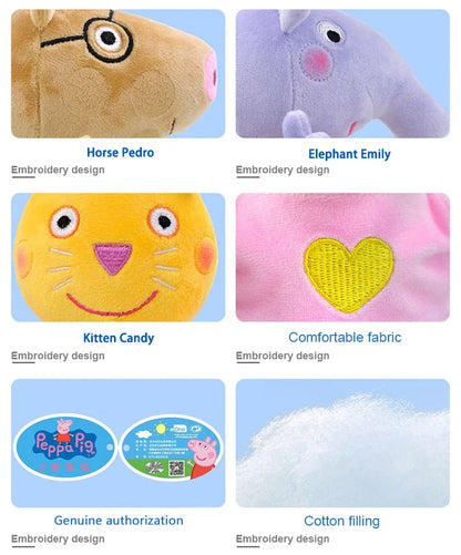 28Cm Peppa Pig Plush Toy Peppa Forever Friends Bigger Edmund Elephant Pedro Pony Suzy Sheep Zoe Zebra Room Kids Birthday Gift