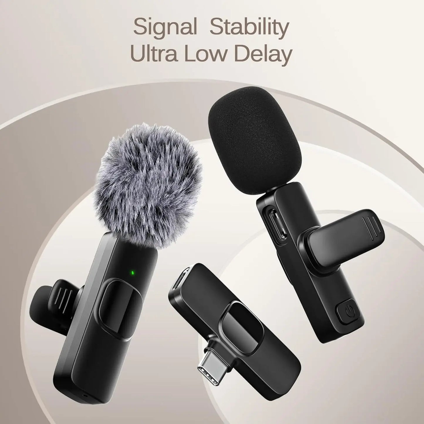 Microphone sans fil Mini Mic Pro pour iPhone, iPad, Android, microphone Lavalier pour l'enregistrement vidéo - paquet de 2