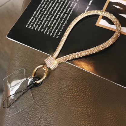 Mobile Phone Lanyard Wrist Chain Luxury Rhinestone Lanyard High-end Short Diamond-encrusted Bracelet Antiloss Reinforced Lanyard
