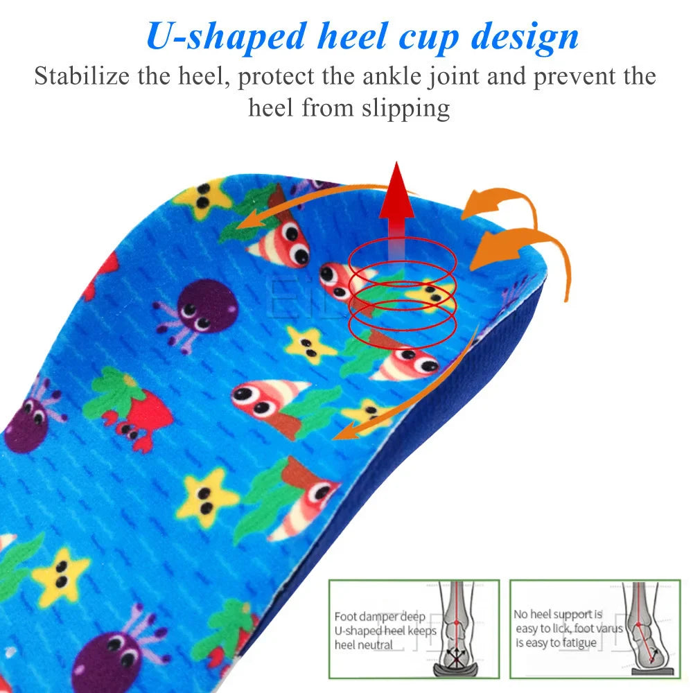 Semelle intérieure orthopédique pour enfants, Support de voûte plantaire, jambes de bœuf, pied plat, semelle de chaussure de santé, semelles orthopédiques pour insérer des chaussures